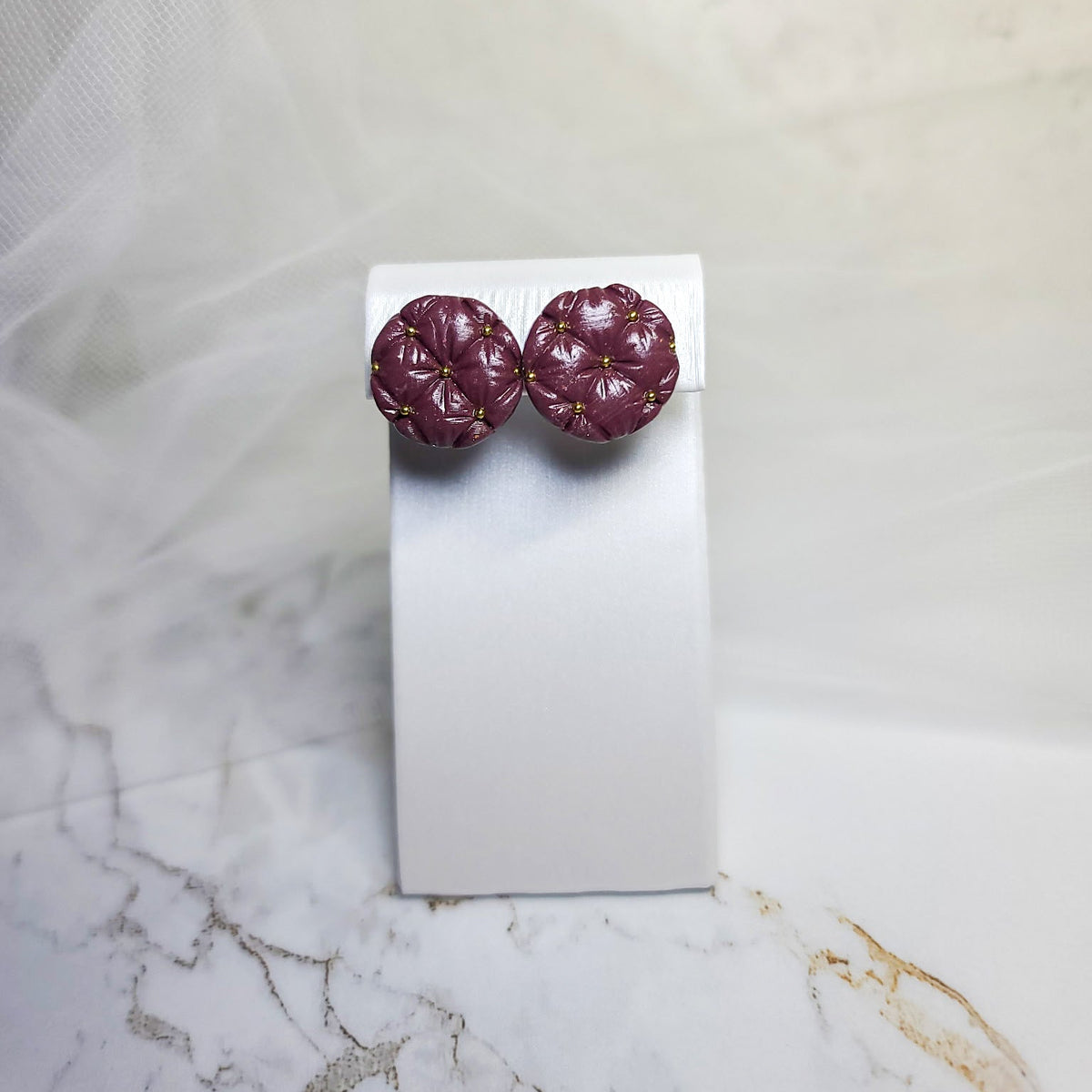 Matelassé Stud Earrings