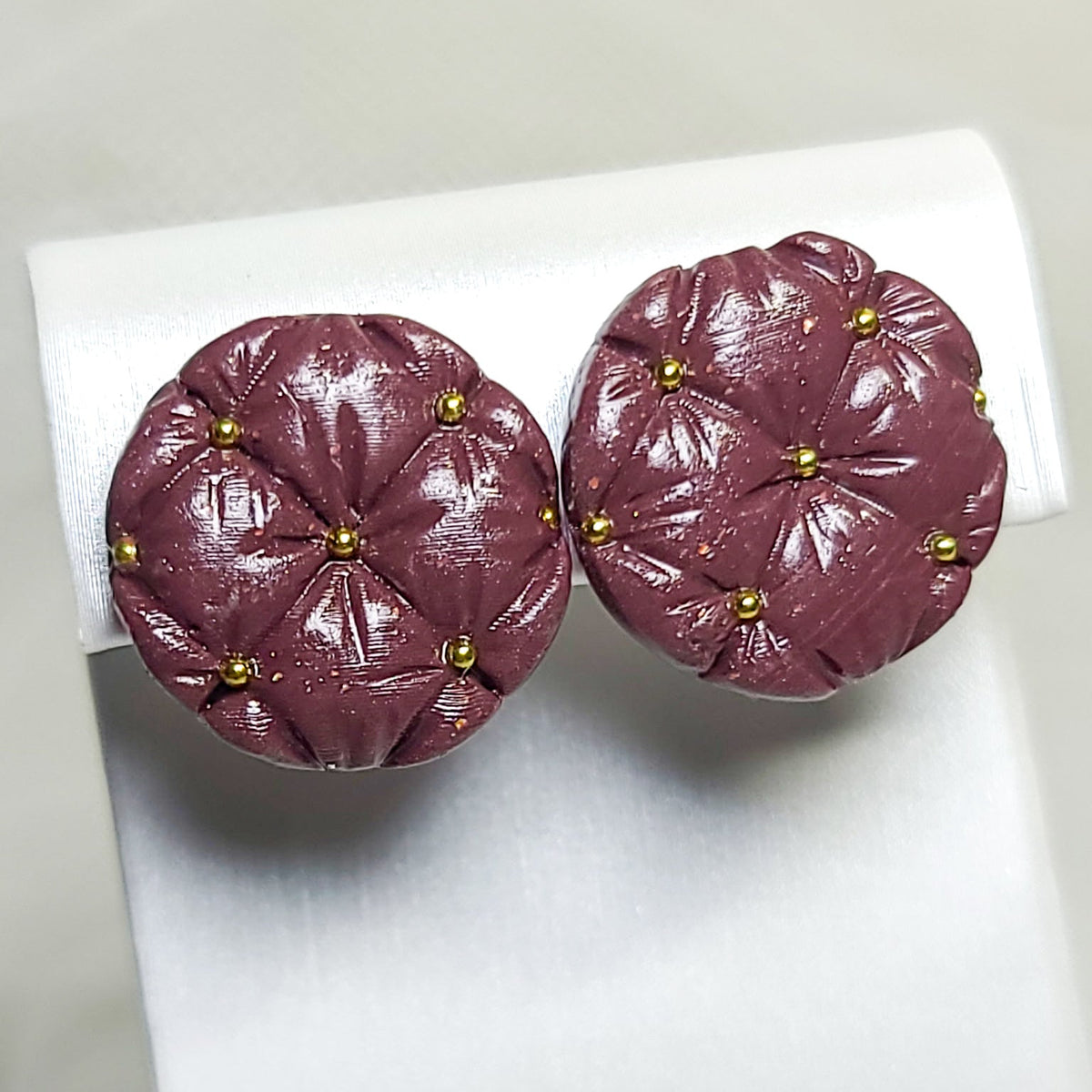 Matelassé Stud Earrings