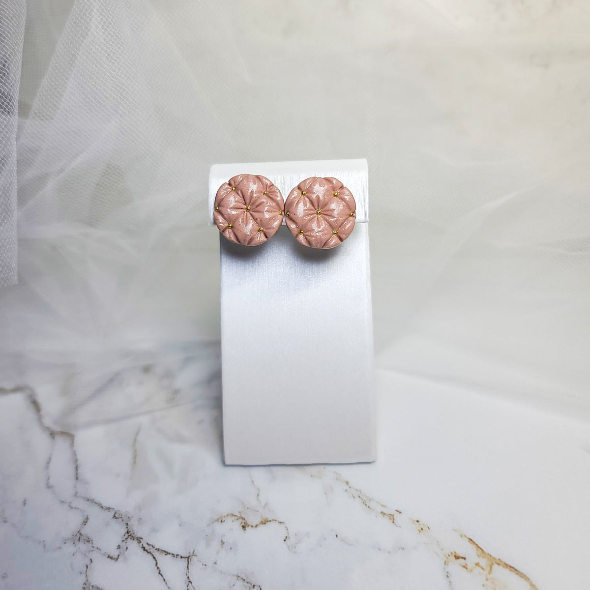 Matelassé Stud Earrings