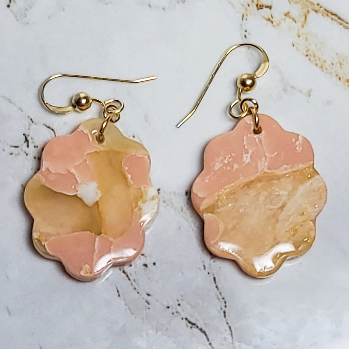 Gold in Rosé Dangle Earrings