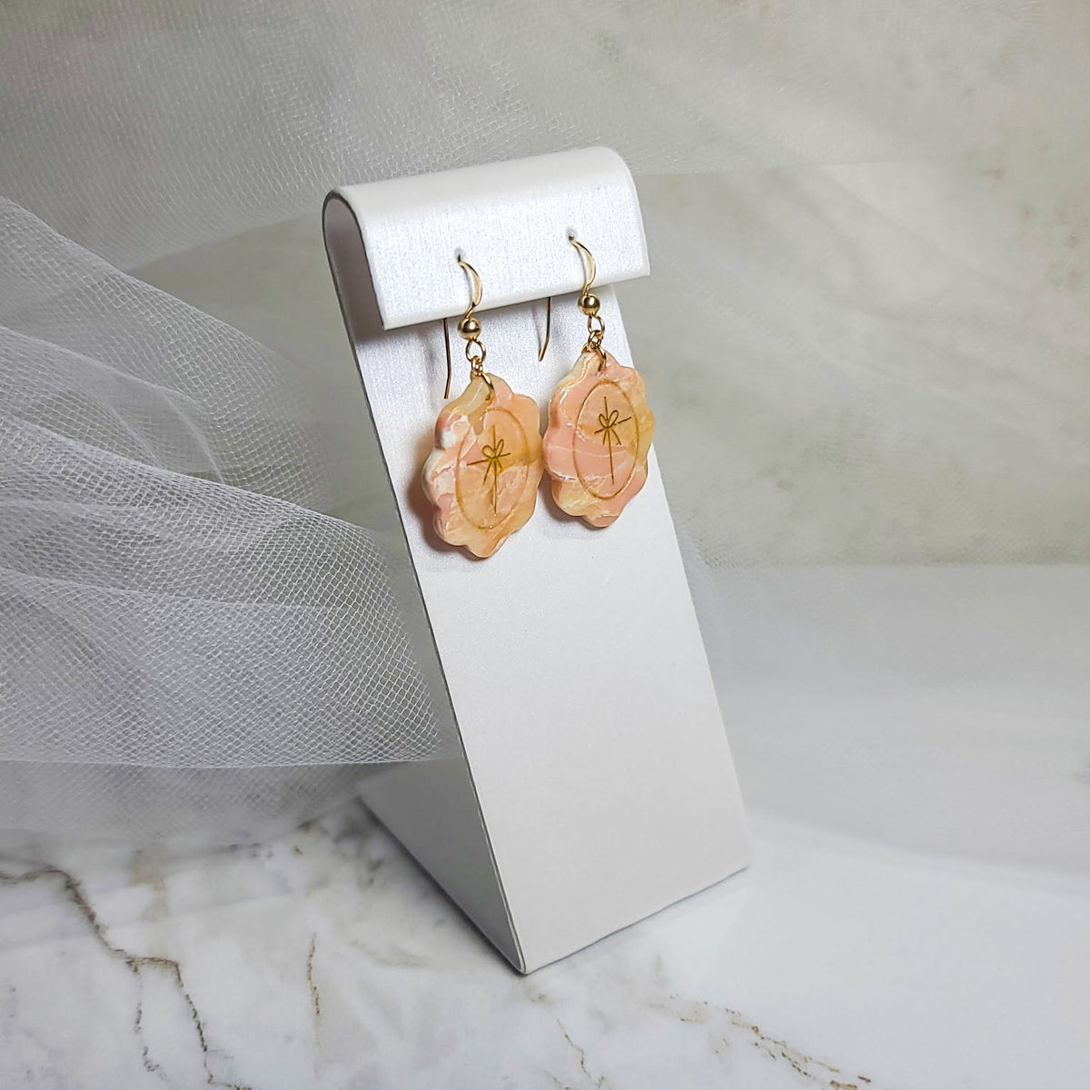 Gold in Rosé Dangle Earrings