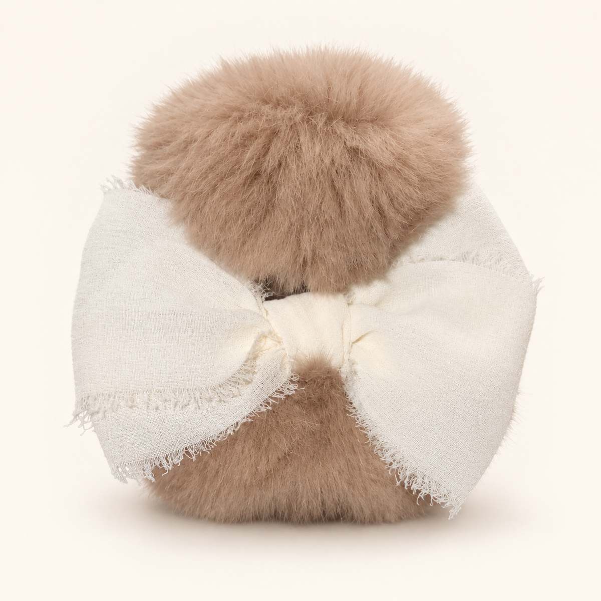 Fur Clawclip with Chiffon Bows
