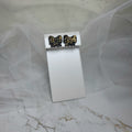 Midnight Allure Bow Stud Earrings