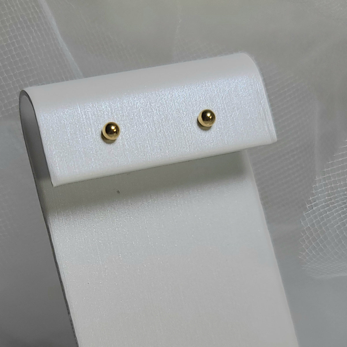 Gold Ball Stud Earrings