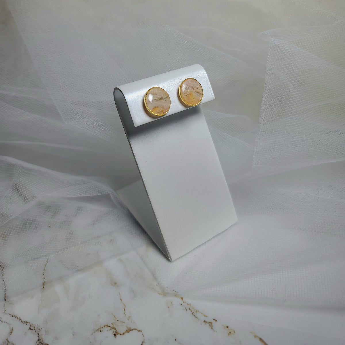 Ember Veil Stud Earrings