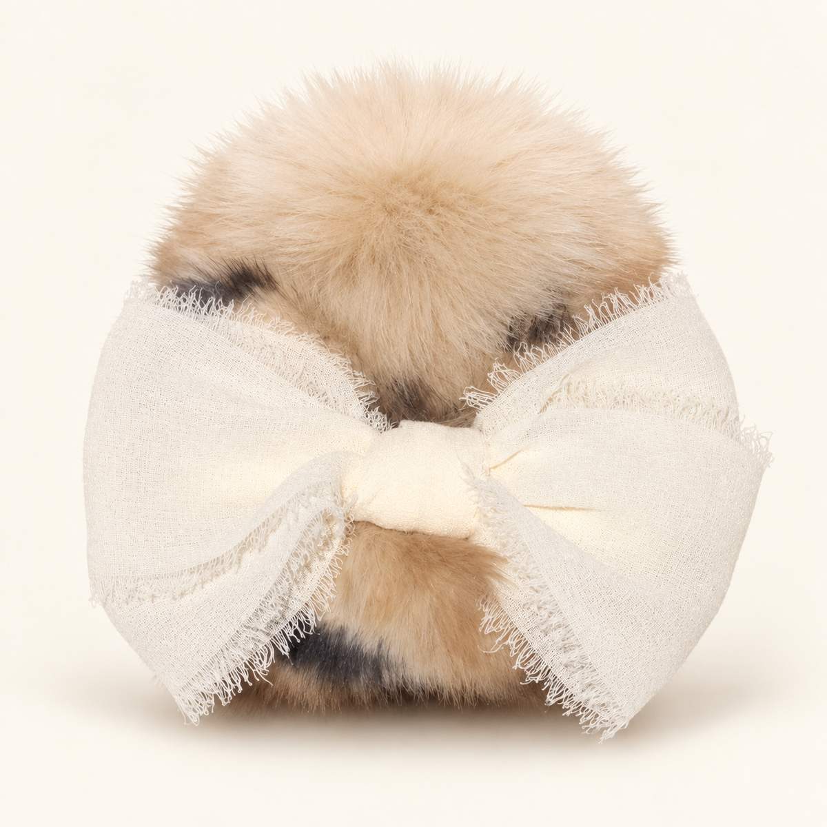 Fur Clawclip with Chiffon Bows