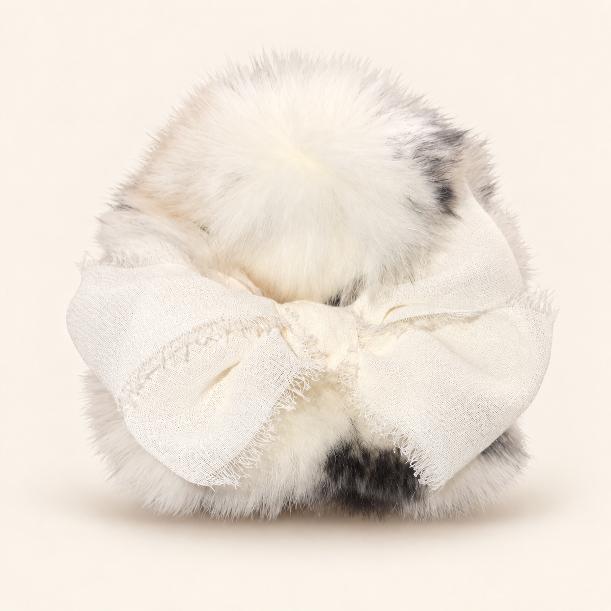 Fur Clawclip with Chiffon Bows