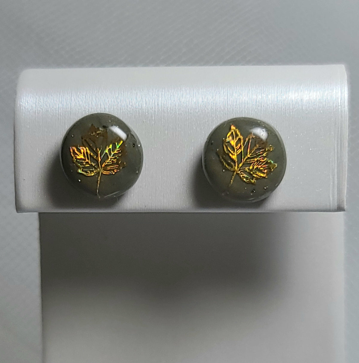 Gold leaf Stud Earrings