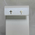 Gold Cross Studs
