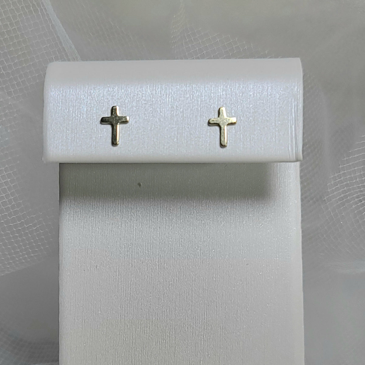 Gold Cross Studs