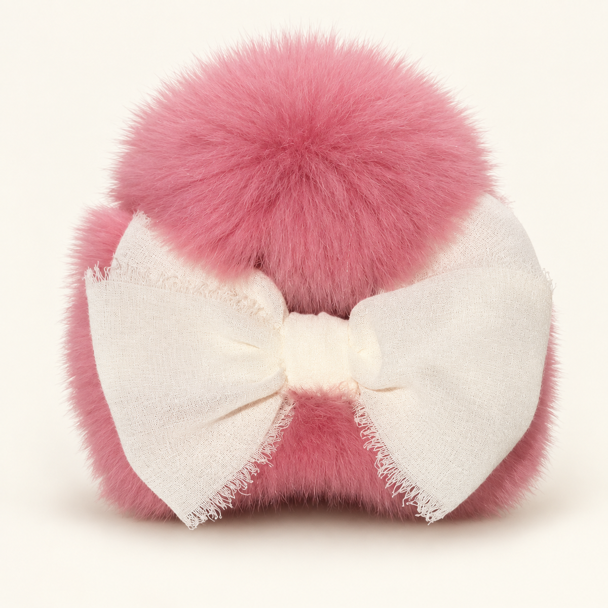 Fur Clawclip with Chiffon Bows