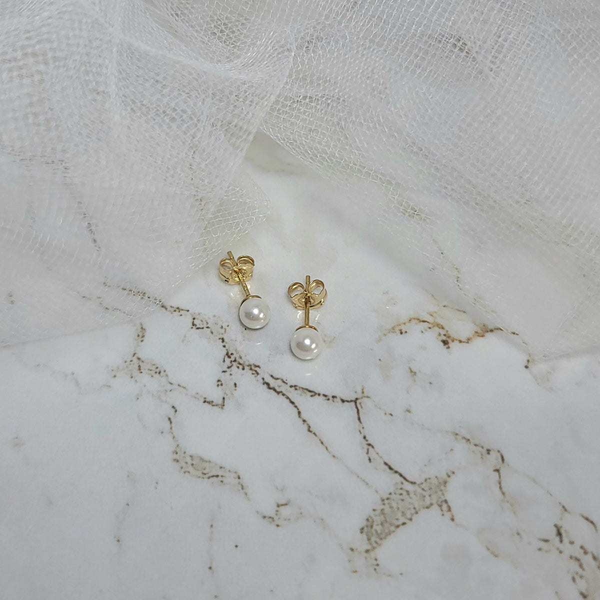 Crystal Pearl Stud Earrings