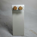 Horizons Gem Gold Rim Stud Earrings